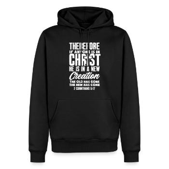 Jésus-Christ-Christ Religion Religieuse - Sweat à capuche Premium bio Homme - noir - Devant - Nico (187cm)