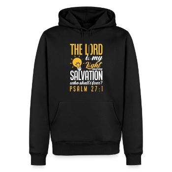 Jésus-Christ-Christ Religion Religieuse - Sweat à capuche Premium bio Homme - noir - Devant - Nico (187cm)