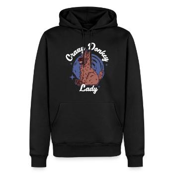 Crazy Donkey Lady Esel Geschenk - Männer Premium Bio Hoodie - Schwarz - Vorne - Nico (187cm)