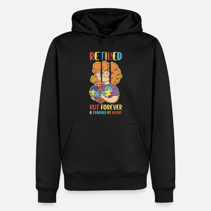 Cadeau d’enseignant à la retraite - Sweat à capuche Premium bio Homme - noir