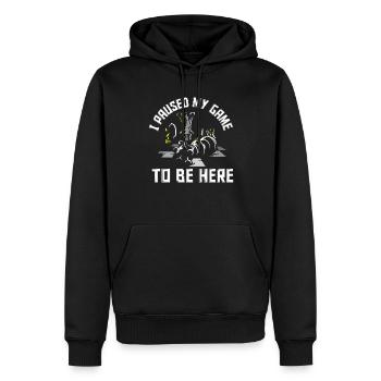 Lustiges Schach Spieler Schachspieler Geschenk - Männer Premium Bio Hoodie - Schwarz - Vorne - Nico (187cm)