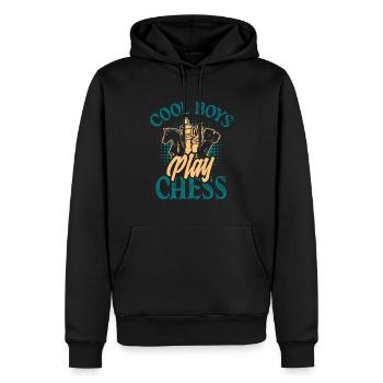 Lustiges Schach Spieler Schachspieler Geschenk - Männer Premium Bio Hoodie - Schwarz - Vorne - Nico (187cm)
