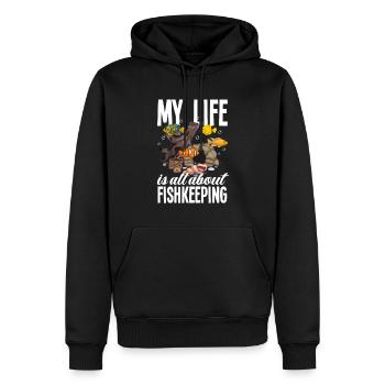 Drôle Aquarist Aquarist Aquarium Cadeau - Sweat à capuche Premium bio Homme - noir - Devant - Nico (187cm)