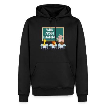 Wild About Learning Teacher Gift - Sweat à capuche Premium bio Homme - noir - Devant - Nico (187cm)