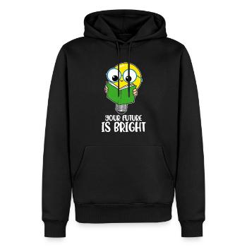 Votre avenir est un cadeau d’enseignant brillant - Sweat à capuche Premium bio Homme - noir - Devant - Nico (187cm)