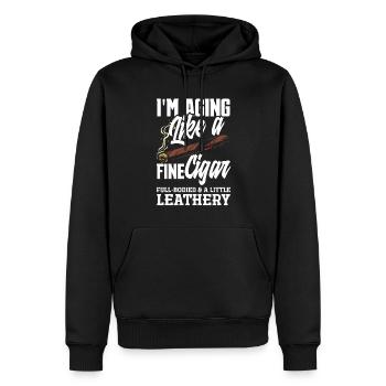 Lustiges Zigarre Rauchen Zigarrenraucher Geschenk - Männer Premium Bio Hoodie - Schwarz - Vorne - Nico (187cm)