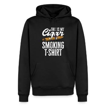 Lustiges Zigarre Rauchen Zigarrenraucher Geschenk - Männer Premium Bio Hoodie - Schwarz - Vorne - Nico (187cm)