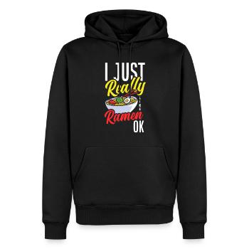 Ich Mag Halt Einfach Ramen Ok Lustiges Ramen - Männer Premium Bio Hoodie - Schwarz - Vorne - Nico (187cm)