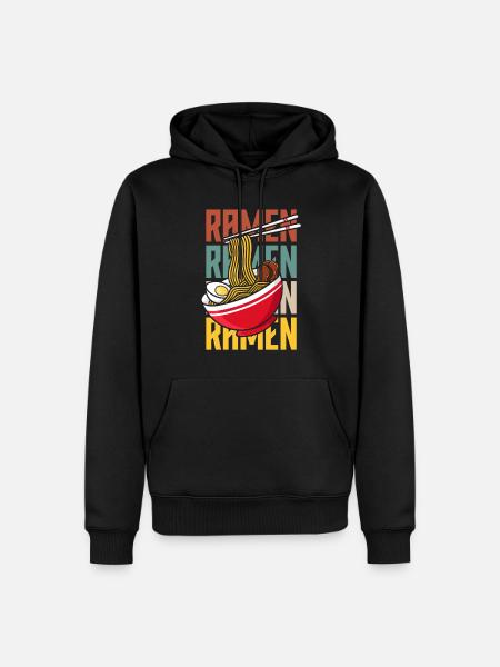 Retro Ramen Lover Gift - Men’s Premium Organic Hoodie - black