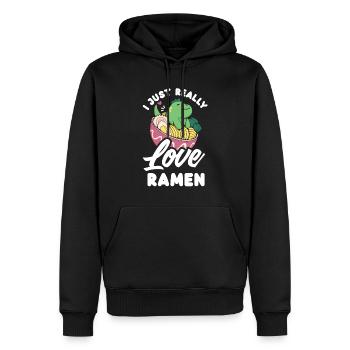 Ich Liebe Einfach Ramen Lustiges Ramen Geschenk - Männer Premium Bio Hoodie - Schwarz - Vorne - Nico (187cm)