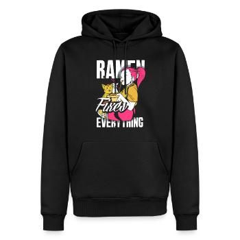 Lustiges Ramen Geschenk - Männer Premium Bio Hoodie - Schwarz - Vorne - Nico (187cm)