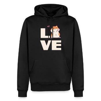 Drôle de cadeau de hamster - Sweat à capuche Premium bio Homme - noir - Devant - Nico (187cm)