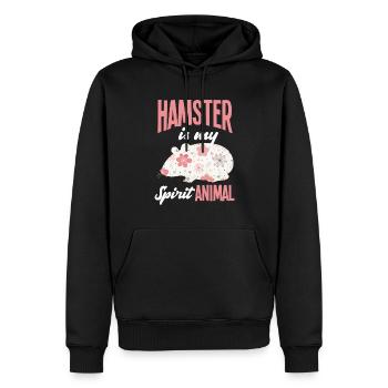 Drôle de cadeau de hamster - Sweat à capuche Premium bio Homme - noir - Devant - Nico (187cm)