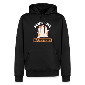 Drôle de cadeau de hamster - Sweat à capuche Premium bio Homme - noir - Devant - Nico (187cm)