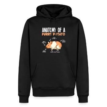 Drôle de cadeau de hamster - Sweat à capuche Premium bio Homme - noir - Devant - Nico (187cm)
