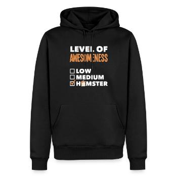 Drôle de cadeau de hamster - Sweat à capuche Premium bio Homme - noir - Devant - Nico (187cm)