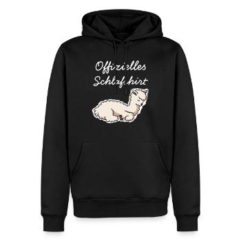 Müdes Lama Pyjama Liebe Llamas Schlafanzug Alpaka - Männer Premium Bio Hoodie - Schwarz - Vorne - Nico (187cm)