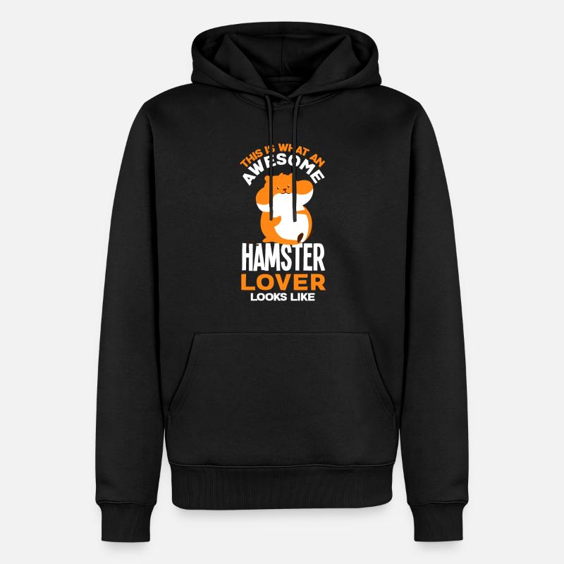 Lustiges Hamster Geschenk - Männer Premium Bio Hoodie - Schwarz