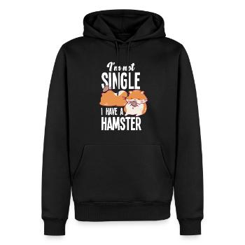 Drôle de cadeau de hamster - Sweat à capuche Premium bio Homme - noir - Devant - Nico (187cm)