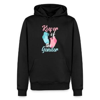 Keeper Of The Gender Gender Reveal Party - Männer Premium Bio Hoodie - Schwarz - Vorne - Nico (187cm)