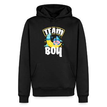 Team Boy Junge Gender Reveal Party - Männer Premium Bio Hoodie - Schwarz - Vorne - Nico (187cm)