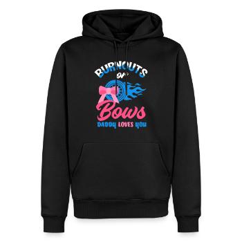 Le genre rose ou bleu révèle baby party papa - Sweat à capuche Premium bio Homme - noir - Devant - Nico (187cm)