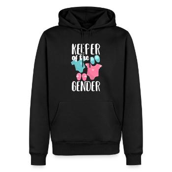Keeper Of The Gender Gender Reveal Party - Männer Premium Bio Hoodie - Schwarz - Vorne - Nico (187cm)