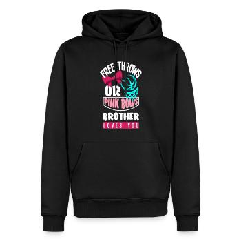 Pink Or Blue Gender Reveal Baby Party Bruder - Männer Premium Bio Hoodie - Schwarz - Vorne - Nico (187cm)