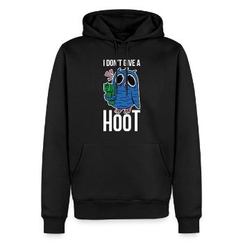 I Dont Give A Hoot Eule Geschenk - Männer Premium Bio Hoodie - Schwarz - Vorne - Nico (187cm)
