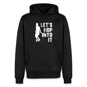 Let's jump in Skipping rope Skipping rope - Men’s Premium Organic Hoodie - black - Front - Nico (187cm)