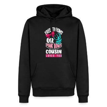 Le sexe rose ou bleu révèle baby party cousin - Sweat à capuche Premium bio Homme - noir - Devant - Nico (187cm)