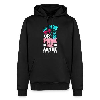 Le sexe rose ou bleu révèle la tante de la fête de bébé - Sweat à capuche Premium bio Homme - noir - Devant - Nico (187cm)