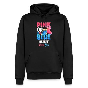 Le sexe rose ou bleu révèle la tante de la fête de bébé - Sweat à capuche Premium bio Homme - noir - Devant - Nico (187cm)