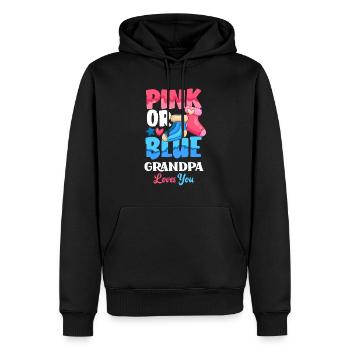 Pink Or Blue Gender Reveal Baby Party Opa - Männer Premium Bio Hoodie - Schwarz - Vorne - Nico (187cm)