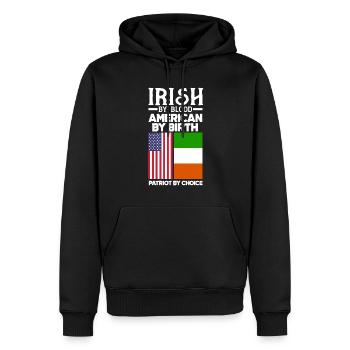 Irish Ireland St.Patrick's Day Gift - Sweat à capuche Premium bio Homme - noir - Devant - Nico (187cm)