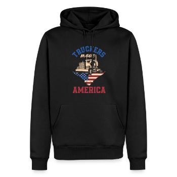 Truck Driver Trucker Truck Driver Driver - Men’s Premium Organic Hoodie - black - Front - Nico (187cm)