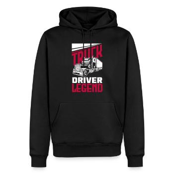Truck Driver Trucker Truck Driver Driver - Men’s Premium Organic Hoodie - black - Front - Nico (187cm)