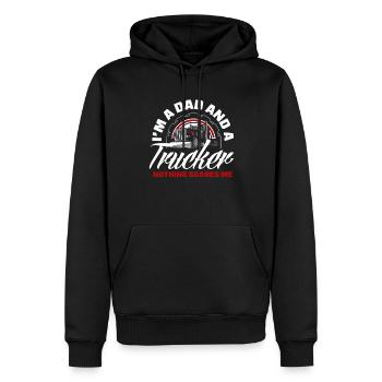 Truck Driver Trucker Truck Driver Driver - Men’s Premium Organic Hoodie - black - Front - Nico (187cm)