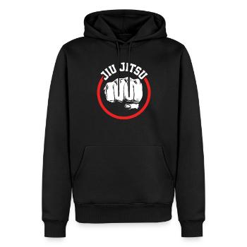 Jiu Jitsu Jiu Jitsu Jiu Jitsu - Männer Premium Bio Hoodie - Schwarz - Vorne - Nico (187cm)