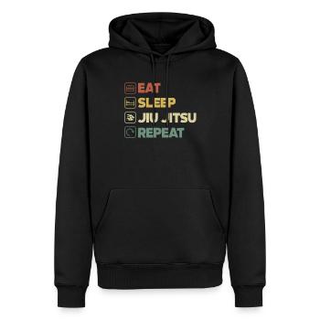Jiu Jitsu Jiu Jitsu Jiu Jitsu - Männer Premium Bio Hoodie - Schwarz - Vorne - Nico (187cm)