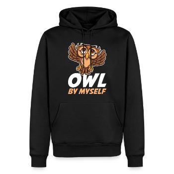 Owl By Myself Eule Geschenk - Männer Premium Bio Hoodie - Schwarz - Vorne - Nico (187cm)