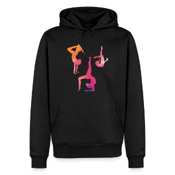 Gymnastin Frauen Rhythmische Gymnastik Buntes - Männer Premium Bio Hoodie - Schwarz - Vorne - Nico (187cm)