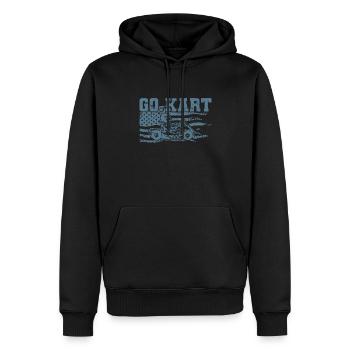 Go Kart Kart Track Race Track Sport - Sweat à capuche Premium bio Homme - noir - Devant - Nico (187cm)