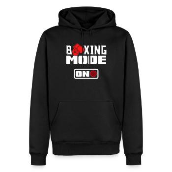 Cadeau Boxer de Boxe Drôle - Sweat à capuche Premium bio Homme - noir - Devant - Nico (187cm)