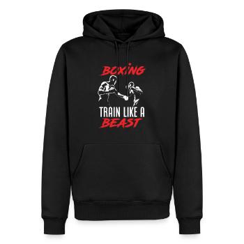 Lustiges Boxen Boxer Geschenk - Männer Premium Bio Hoodie - Schwarz - Vorne - Nico (187cm)