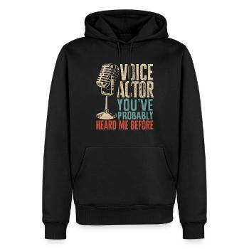 Drôle d’acteur Actrice Cadeau - Sweat à capuche Premium bio Homme - noir - Devant - Nico (187cm)