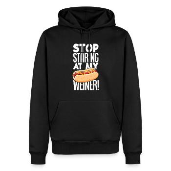 Hot Dog Hot Dogs Liebhaber Geschenk - Männer Premium Bio Hoodie - Schwarz - Vorne - Nico (187cm)