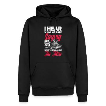Jiu Jitsu Jiu Jitsu Jiu Jitsu - Sweat à capuche Premium bio Homme - noir - Devant - Nico (187cm)