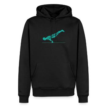 Handstand Calisthenics Fitness Workout - Männer Premium Bio Hoodie - Schwarz - Vorne - Nico (187cm)