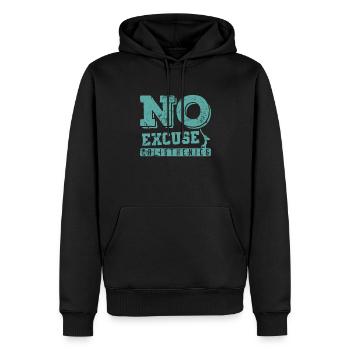 No Excuse Calisthenics Fitness Workout - Männer Premium Bio Hoodie - Schwarz - Vorne - Nico (187cm)